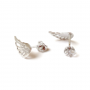 srebrne rodowanw kolczyki sztyfty z motywem skrzydeł anioła - simple - permane biżuteria 4